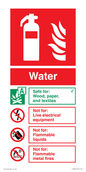 FZ383: WATER Fire Extinguisher Identification Sign