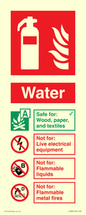 FZ383: WATER Fire Extinguisher Identification Sign