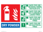 FZ384: DRY POWDER Fire Extinguisher Identification Sign