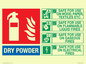FZ384: DRY POWDER Fire Extinguisher Identification Sign