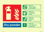 FZ384: DRY POWDER Fire Extinguisher Identification Sign