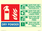 FZ384: DRY POWDER Fire Extinguisher Identification Sign