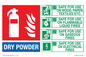 FZ384: DRY POWDER Fire Extinguisher Identification Sign