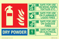 FZ384: DRY POWDER Fire Extinguisher Identification Sign