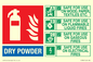 FZ384: DRY POWDER Fire Extinguisher Identification Sign