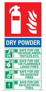 FZ384: DRY POWDER Fire Extinguisher Identification Sign