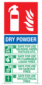 FZ384: DRY POWDER Fire Extinguisher Identification Sign