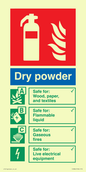FZ384: DRY POWDER Fire Extinguisher Identification Sign