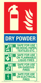 FZ384: DRY POWDER Fire Extinguisher Identification Sign