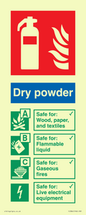 FZ384: DRY POWDER Fire Extinguisher Identification Sign