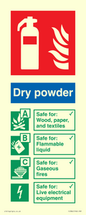 FZ384: DRY POWDER Fire Extinguisher Identification Sign