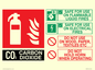 FZ385: CO2 Fire Extinguisher Identification Sign
