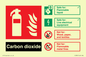FZ385: CO2 Fire Extinguisher Identification Sign