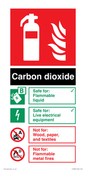 FZ385: CO2 Fire Extinguisher Identification Sign