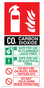 FZ385: CO2 Fire Extinguisher Identification Sign
