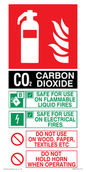 FZ385: CO2 Fire Extinguisher Identification Sign
