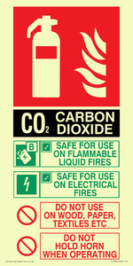 FZ385: CO2 Fire Extinguisher Identification Sign