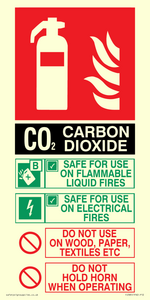 FZ385: CO2 Fire Extinguisher Identification Sign