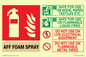 FZ391: AFF FOAM Fire Extinguisher Identification Sign