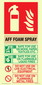 FZ391: AFF FOAM Fire Extinguisher Identification Sign