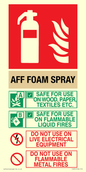 FZ391: AFF FOAM Fire Extinguisher Identification Sign