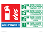 FZ5581: ABC powder Fire Extinguisher Identification Sign