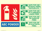 FZ5581: ABC powder Fire Extinguisher Identification Sign