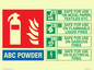 FZ5581: ABC powder Fire Extinguisher Identification Sign