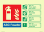 FZ5581: ABC powder Fire Extinguisher Identification Sign