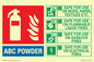 FZ5581: ABC powder Fire Extinguisher Identification Sign