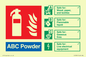 FZ5581: ABC powder Fire Extinguisher Identification Sign
