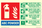 FZ5581: ABC powder Fire Extinguisher Identification Sign
