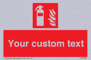 FZ7333: Custom Fire extinguisher Sign