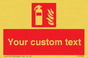 FZ7333: Custom Fire extinguisher Sign