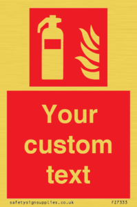 FZ7333: Custom Fire extinguisher Sign