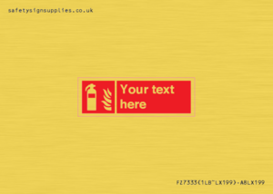 FZ7333: Custom Fire extinguisher Sign