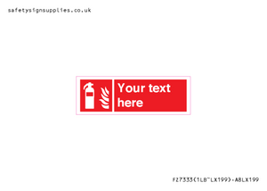 FZ7333: Custom Fire extinguisher Sign