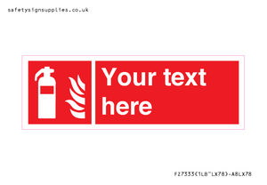 FZ7333: Custom Fire extinguisher Sign