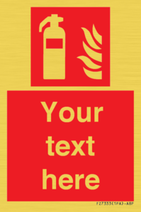 FZ7333: Custom Fire extinguisher Sign
