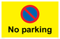 IA6276: No parking Red and blue symbol on yellow background