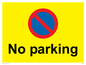 IA6276: No parking Red and blue symbol on yellow background