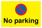 IA6276: No parking Red and blue symbol on yellow background