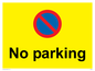 IA6276: No parking Red and blue symbol on yellow background