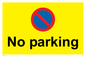 IA6276: No parking Red and blue symbol on yellow background