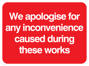 IC5384: We apologise for any inconvenience caused