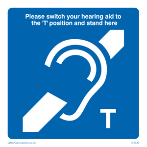 Induction Loop Reception Sign ID1332: Induction Loop with Instructions – Viking Signs