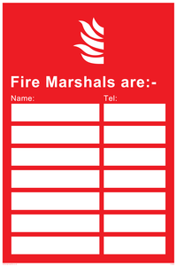 IF5646: Fire Marshals information Sign
