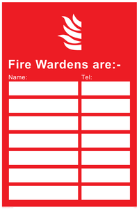 IF5647: Fire Wardens information Sign