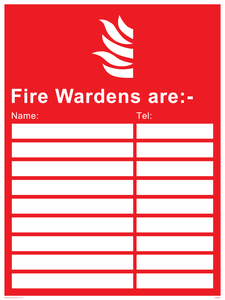 IF5647: Fire Wardens information Sign