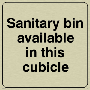 IH5821 do not use: Sanitary bin available in this cubicle